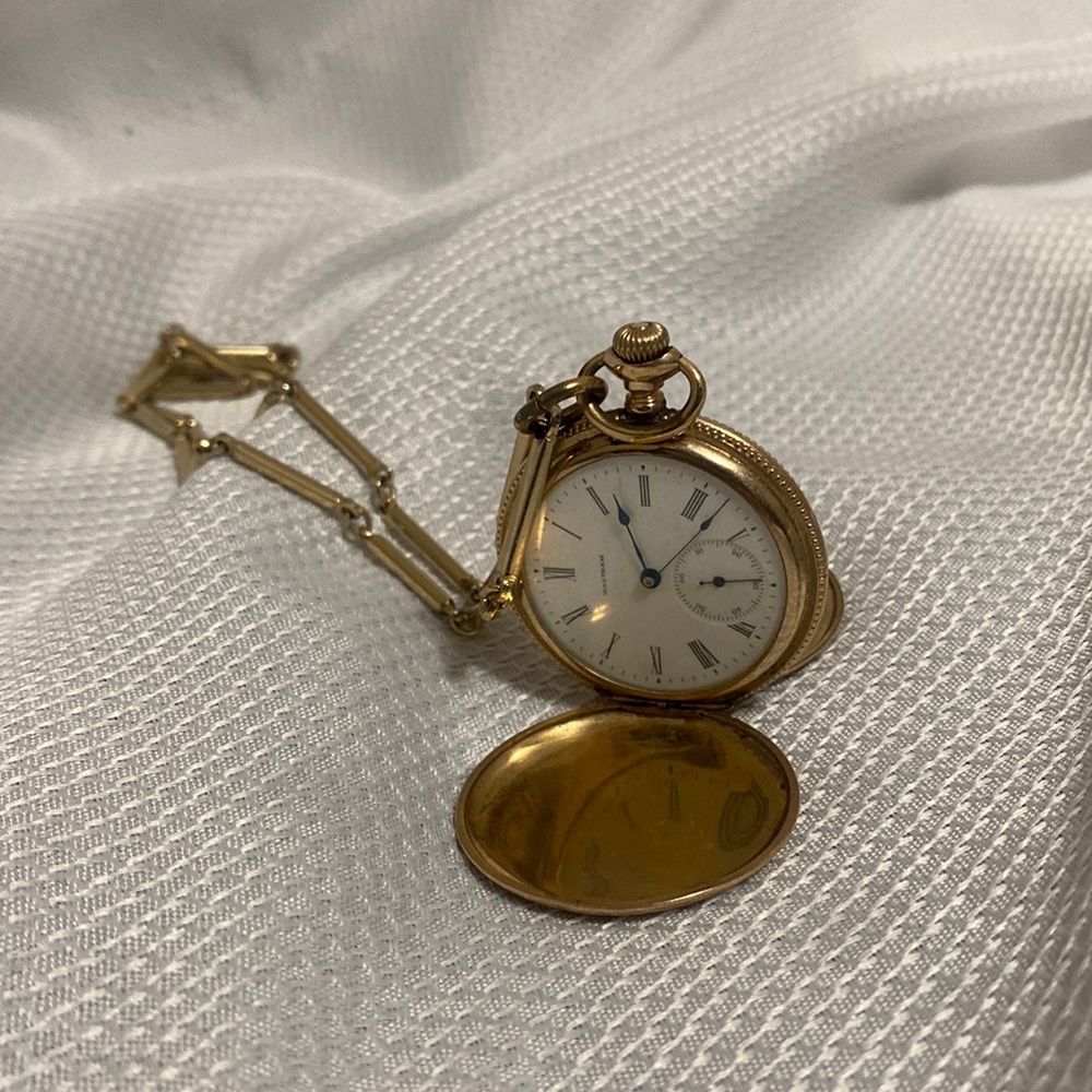 1898 Waltham 15 Jewels Pocket Watch its working